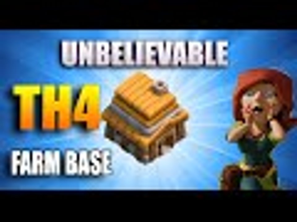 Clash Of Clans - New update - NEW Th4 Farming Base Anti Giants Archer Barbarian