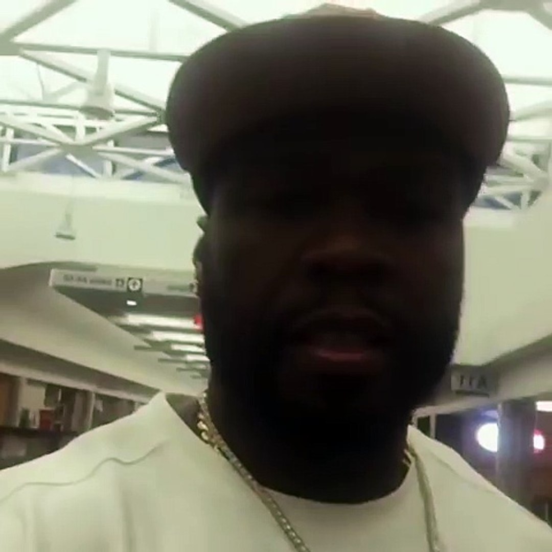 ⁣50 cent says airport employee was high off something