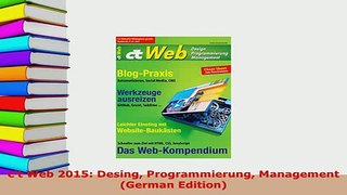 PDF  ct Web 2015 Desing Programmierung Management German Edition Free Books