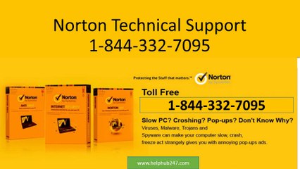Norton Technical Support  1-844-332-7095