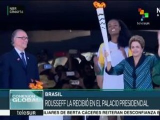 Reciben en Brasil la llama de los Juegos Olímpicos Río 2016