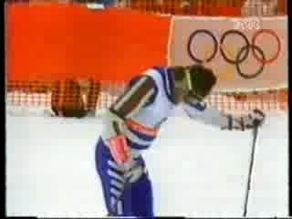 ALBERTO TOMBA CALGARY 1988 SLALOM SPECIALE 2 MANCHE