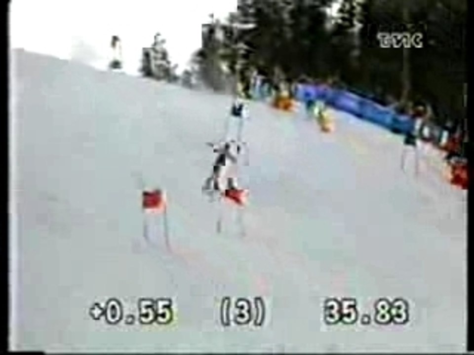 ALBERTO TOMBA CALGARY 1988 SLALOM GIGANTE 2 MANCHE