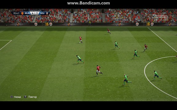 BPL 10 Тур. Манчестер Юнайтед - Саутгемптон 5:1. Martial. 71'