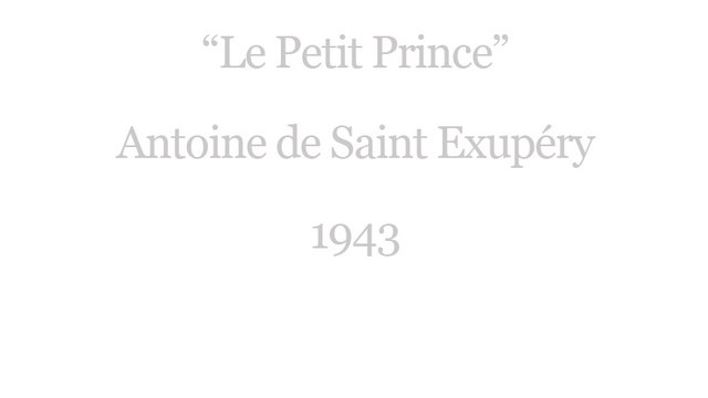 “Le Petit Prince” d'Antoine de Saint Exupéry (1943)