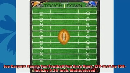 Pre order  Joy Carpets Sports Fan Football Fun Area Rugs 129Inch by 158Inch by 036Inch