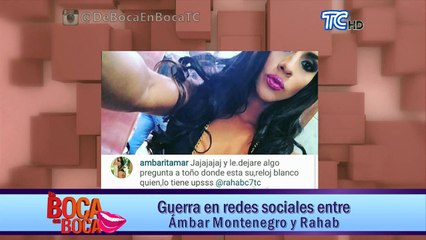 Guerra en redes sociales entre Ámbar Montenegro y Rahab