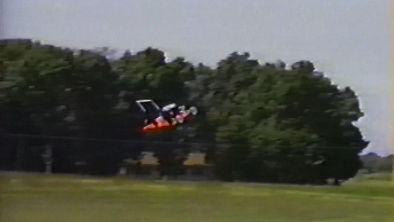 Lawnmower Flys Away Into The Sky