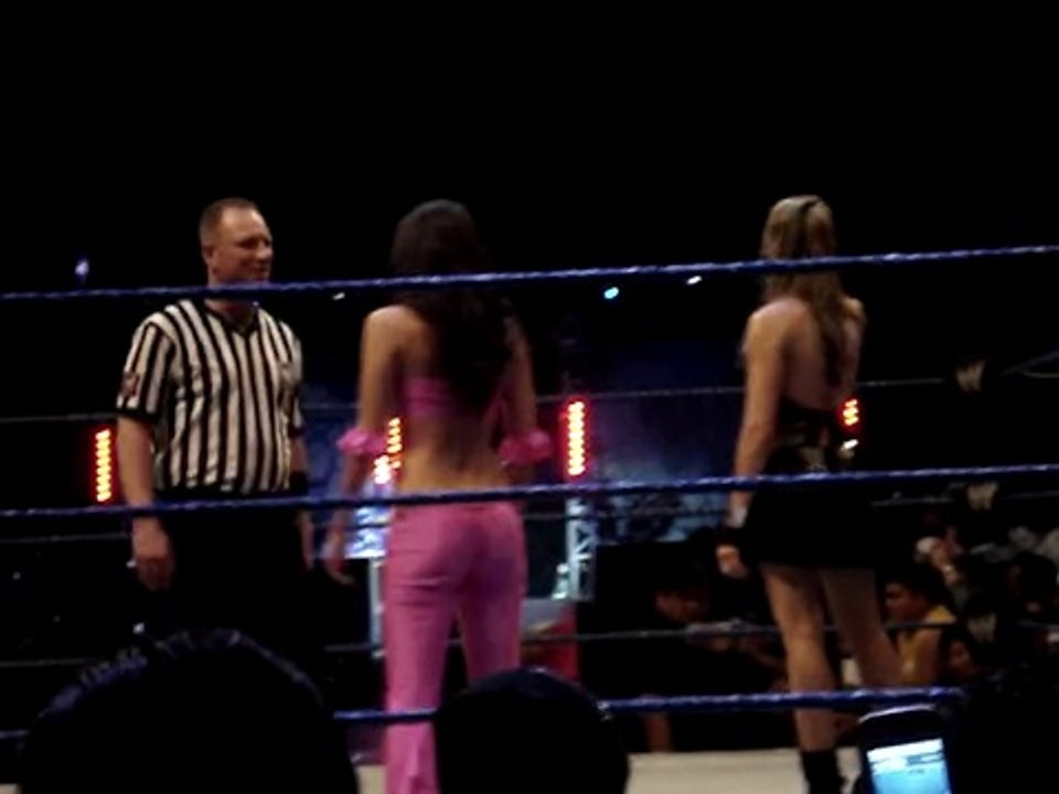 michelle McCool vs brie bella divas WWE SMACKDOWN ''road to wrestlemania 25'' guadalajara PARTE 10