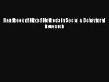 [Read Book] Handbook of Mixed Methods in Social & Behavioral Research  EBook