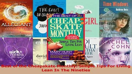 PDF  Best of the Cheapskate Monthly Simple Tips For Living Lean In The Nineties Read Full Ebook