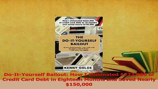 Download  DoItYourself Bailout How I Eliminated 222000 of Credit Card Debt in Eighteen Months PDF Online