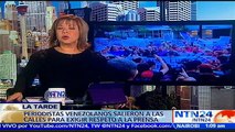 “En este momento no hay una prensa libre en Venezuela