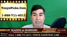 Golden St Warriors vs. Portland Trailblazers Pick Prediction Game 2 NBA Pro Basketball Odds Preview