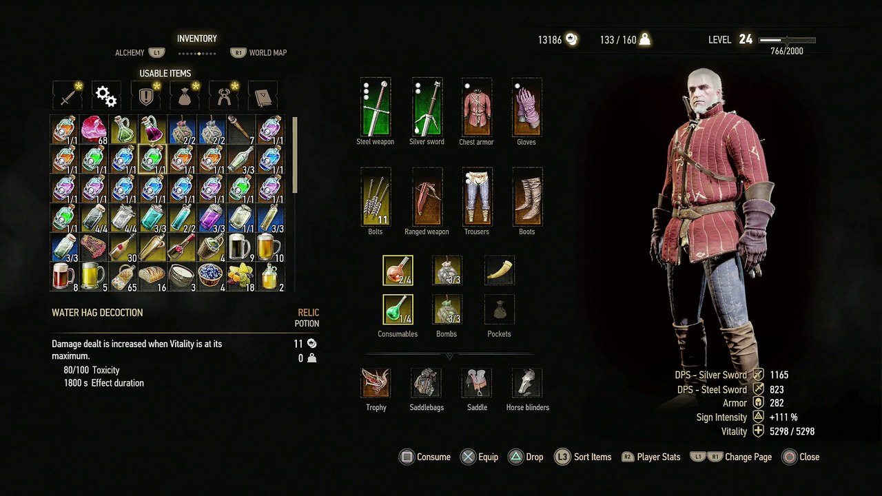 WITCHER 3 DEATH MARCH! WALKTHROUGH 214 - UGLY BABY [SEXY YENNEFER SCENE] & DISTURBANCE