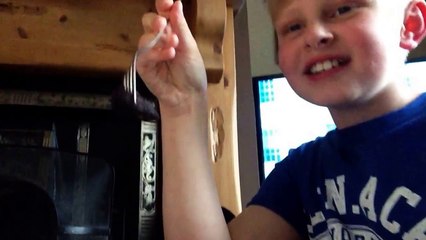 Kid vs food: black pudding (blood pudding).