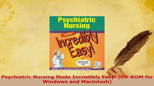 PDF Psychiatric Nursing Made Incredibly Easy CDROM for Windows and Macintosh Ebook