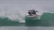 Surfers Caught Off Guard After Large Wave Flips Over Boat