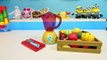 LEARN Fruit Names & Blend Fruit into SLIME Smoothies Toy Velcro Cutting Fruit Blender!