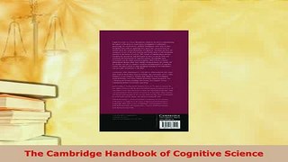 Download  The Cambridge Handbook of Cognitive Science Ebook