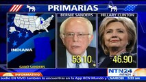 Bernie Sanders vence a las encuestas y se impone a Hillary Clinton en primarias demócratas de Indiana