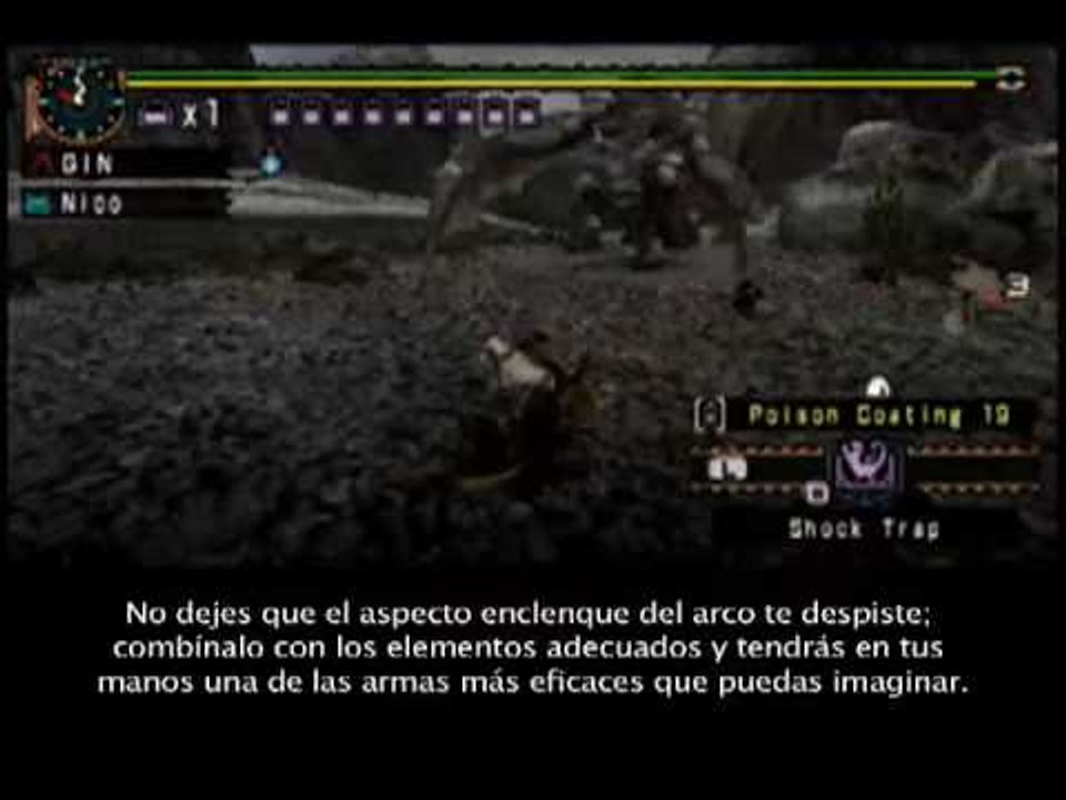 Monster Hunter Freedom Unite - Tutorial 2 - Subtitulado al castellano