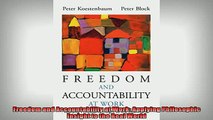 READ book  Freedom and Accountability at Work Applying Philosophic Insight to the Real World  FREE BOOOK ONLINE