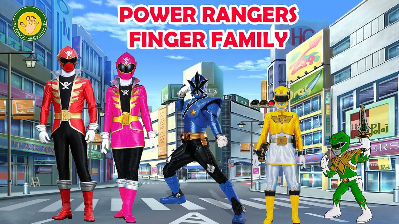 POWER RANGERS Finger Family Nursery Rhymes for Toddlers - Dailymotion Video