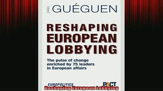 READ book  Reshaping European Lobbying READ ONLINE