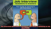 READ book  Job Interview Questions  Answers Your Guide to Winning in Job Interviews Online Free