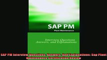 READ book  SAP PM Interview Questions Answers And Explanations Sap Plant Maintenance Certification Full Free