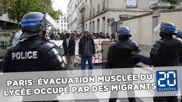 Paris: Des heurts lors de l'évacuation du lycée occupé par des migrants