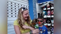 Monkey Pees on Girl's Head