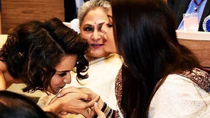 Kangana Ranaut KISSES Aishwarya Rai At National Awards Event