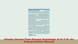 PDF  Kinetic HouseTreePerson Drawings KHTP An Interpretative Manual Read Online