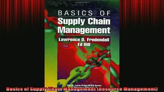 FREE PDF  Basics of Supply Chain Management Resource Management  DOWNLOAD ONLINE