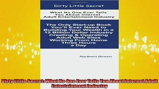 Free PDF Downlaod  Dirty Little Secret What No One Ever Tells You About Internet Adult Entertainment  DOWNLOAD ONLINE