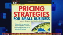Free PDF Downlaod  Pricing Strategies for Small Business 101 for Small Business  DOWNLOAD ONLINE