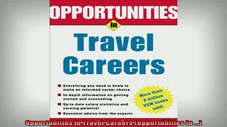 READ book  Opportunities in Travel Careers Opportunities in  Free Online