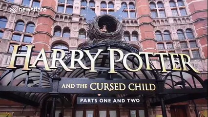 Harry Potter and the Cursed Child sign goes up in London