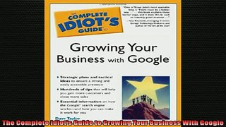 EBOOK ONLINE  The Complete Idiots Guide to Growing Your Business With Google  BOOK ONLINE