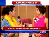 Kangana Ranaut Avoids Questions on Hrithik Roshan and Adhyayan Suman