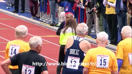 Une mamie enchaine des pompes après avoir battu le record du monde du 100 mètres