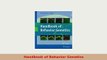 PDF  Handbook of Behavior Genetics PDF Book Free