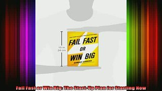 FREE PDF  Fail Fast or Win Big The StartUp Plan for Starting Now  BOOK ONLINE
