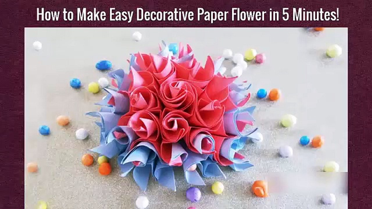 how to make paper flower uses no glue