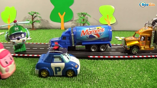 Автопогрузчик Мультики про Машинки Робокар Поли Ремонт дороги