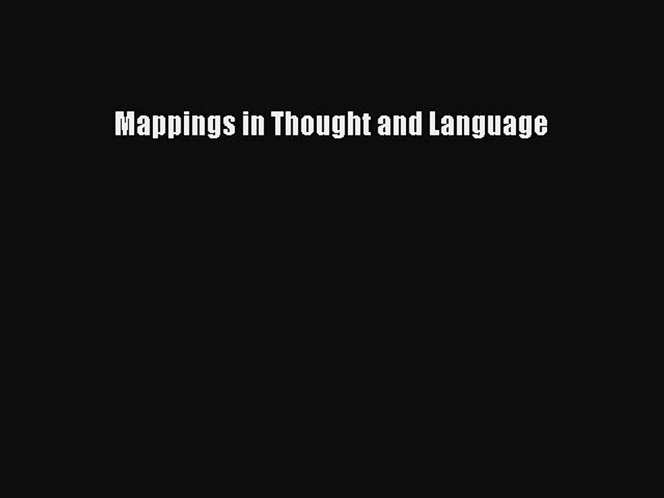Read Mappings in Thought and Language Ebook Free