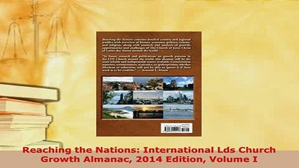 PDF  Reaching the Nations International Lds Church Growth Almanac 2014 Edition Volume I PDF Book Free