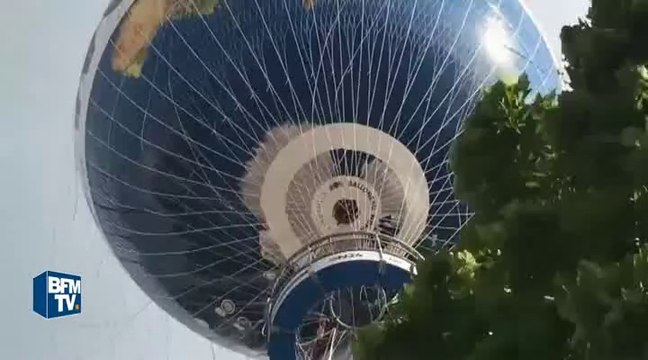 Cette montgolfière ballotée contrainte d'atterrir d'urgence en pleine ville à cause de forts vents